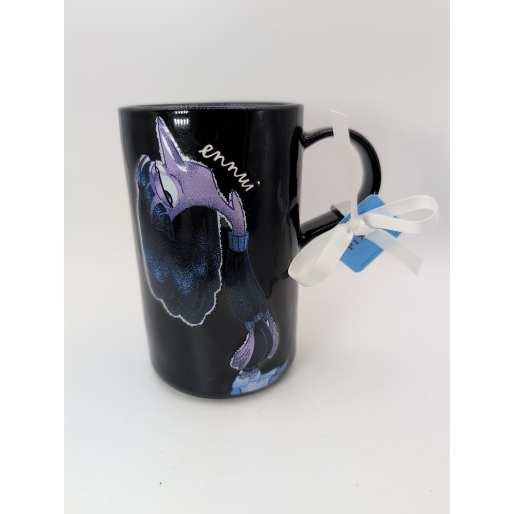 Rae Dunn Disney Pixar Inside Out ENNUI Tall Mug Boredom NWT Movie Black Coffee